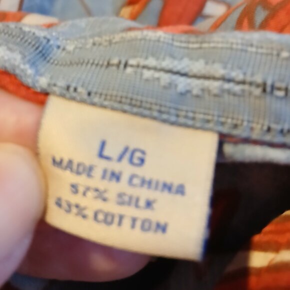 Tommy Bahama Men's Short Sleeve Tropical Print Button Down SZ L - Picture 7 of 8